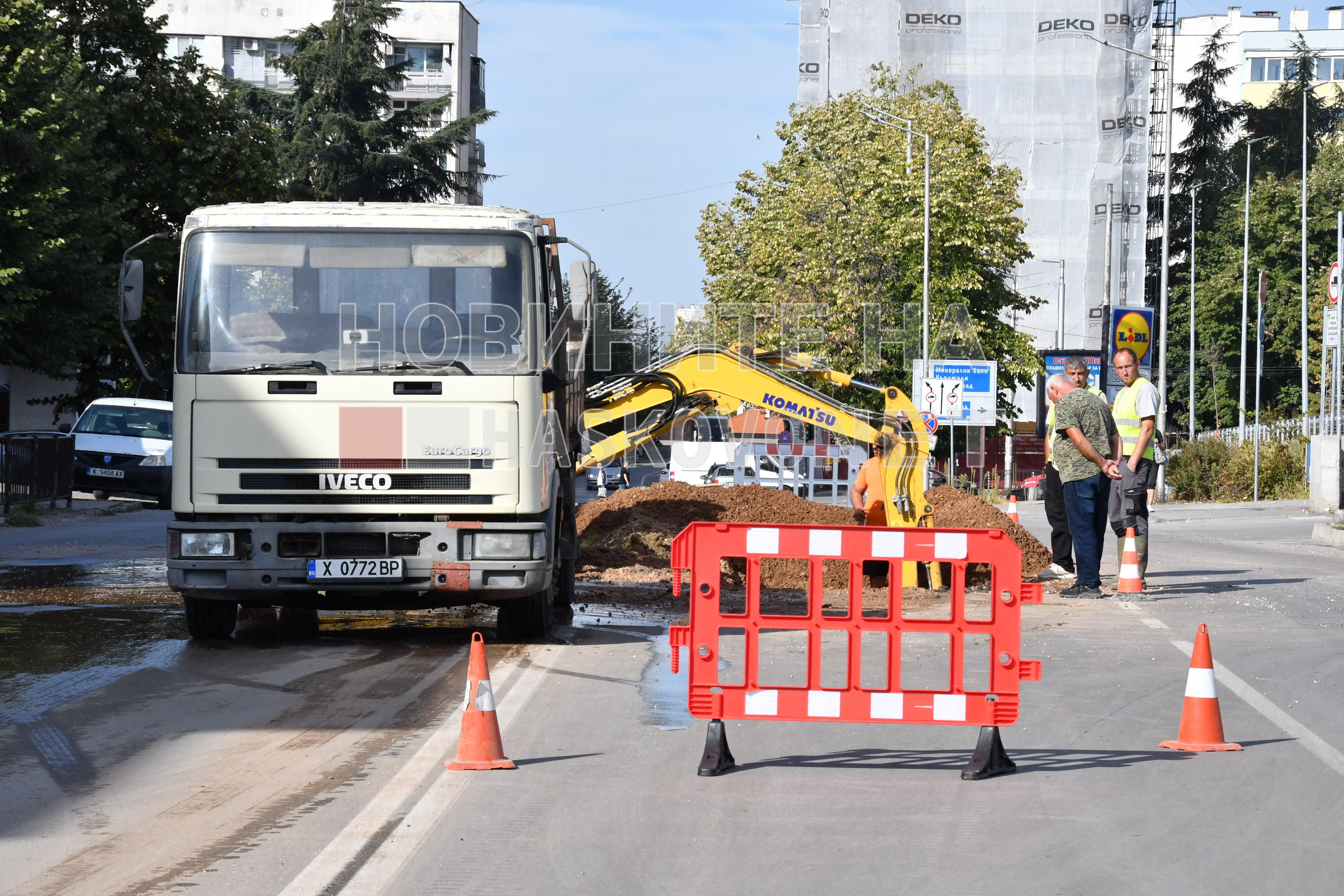 Трета ВиК авария за 24 часа на едно и също място в Хасково