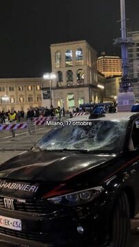 Погрома след протестите в Милано